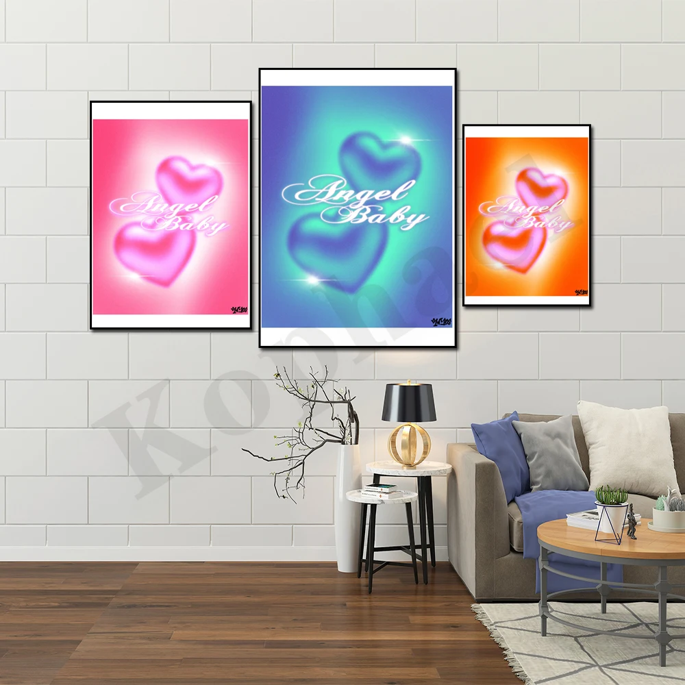 Abstract Angel Baby Y2K Gradient Spirit Aura Angel HD Canvas Painting