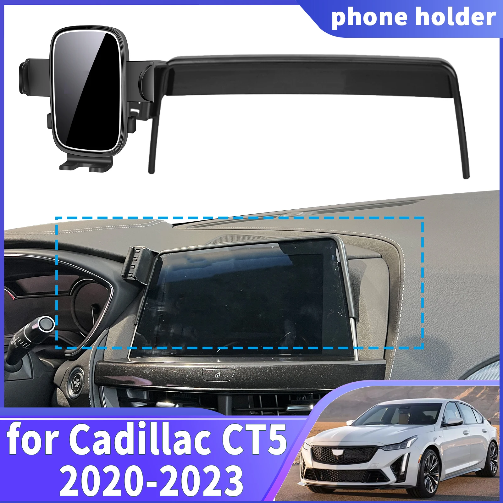 

fit for Cadillac CT5 2020 2021 2022 2023 Navigation Phone Holder Mount Customized Car accessoires