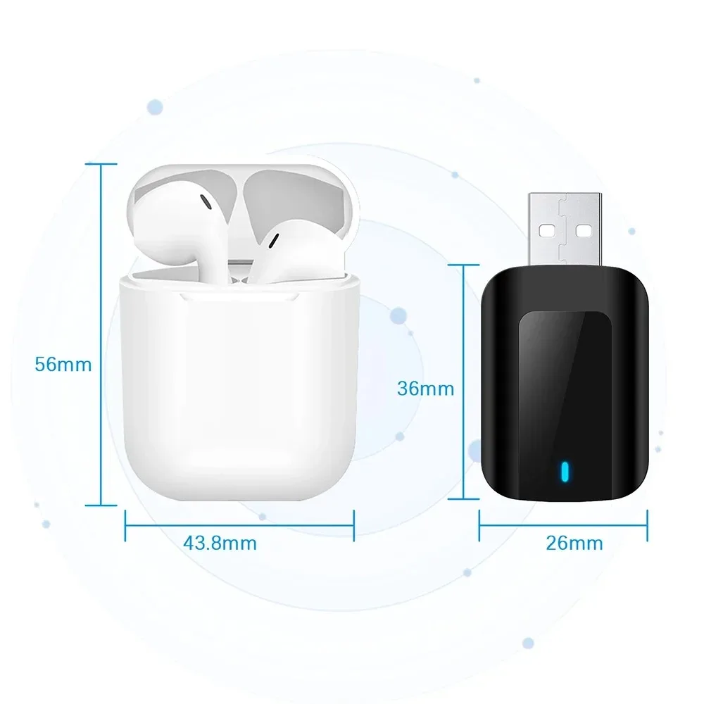 Мини-автомобильный беспроводной адаптер Carplay 2-в-1, обновление OTA, соединение запуска с нулевой задержкой, подключение к подключению к беспроводению