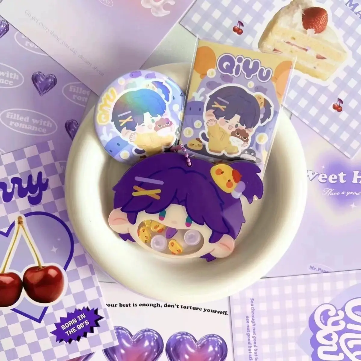 "الحب والفضاء العميق تشين تشي شيك شيك المفاتيح شين شينغ هوي لي شين تشي يو إنس نمط قلادة كهدية للأصدقاء. #4