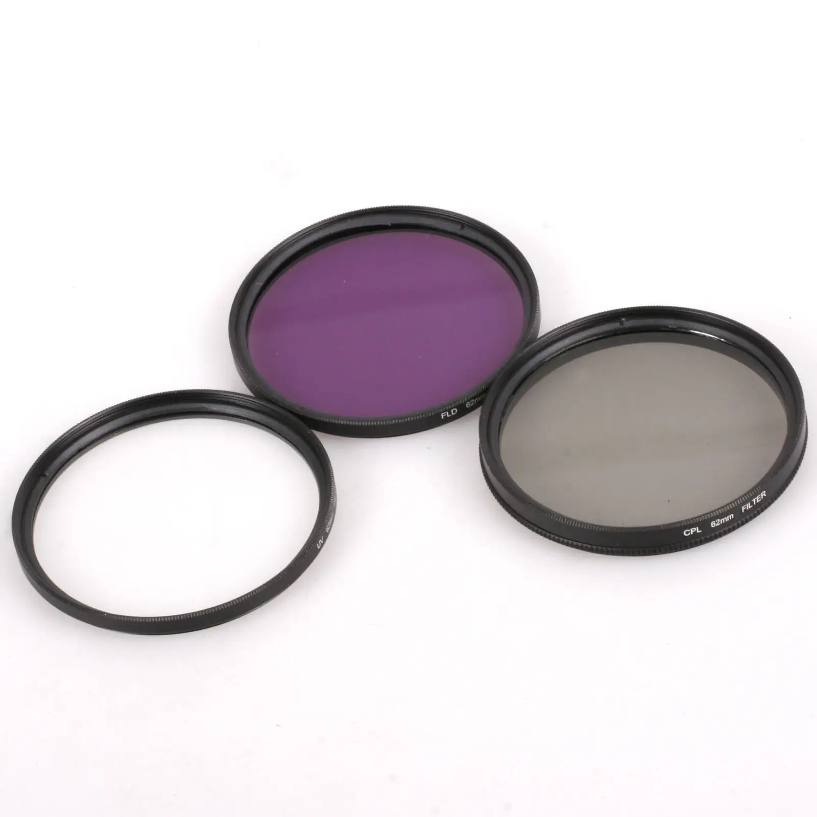 SLR camera lens filter UV mirror protector CPL polarizer FLD fluorescent mirror three filter bag set