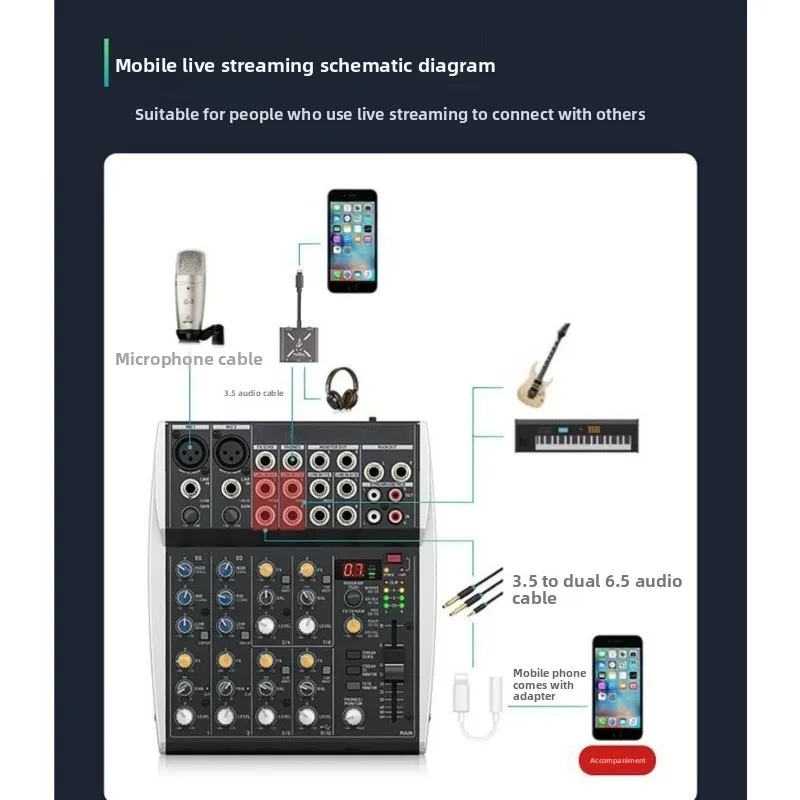 Professioneller Live-Singmixer mit Reverb-Effekten für den Heimgebrauch