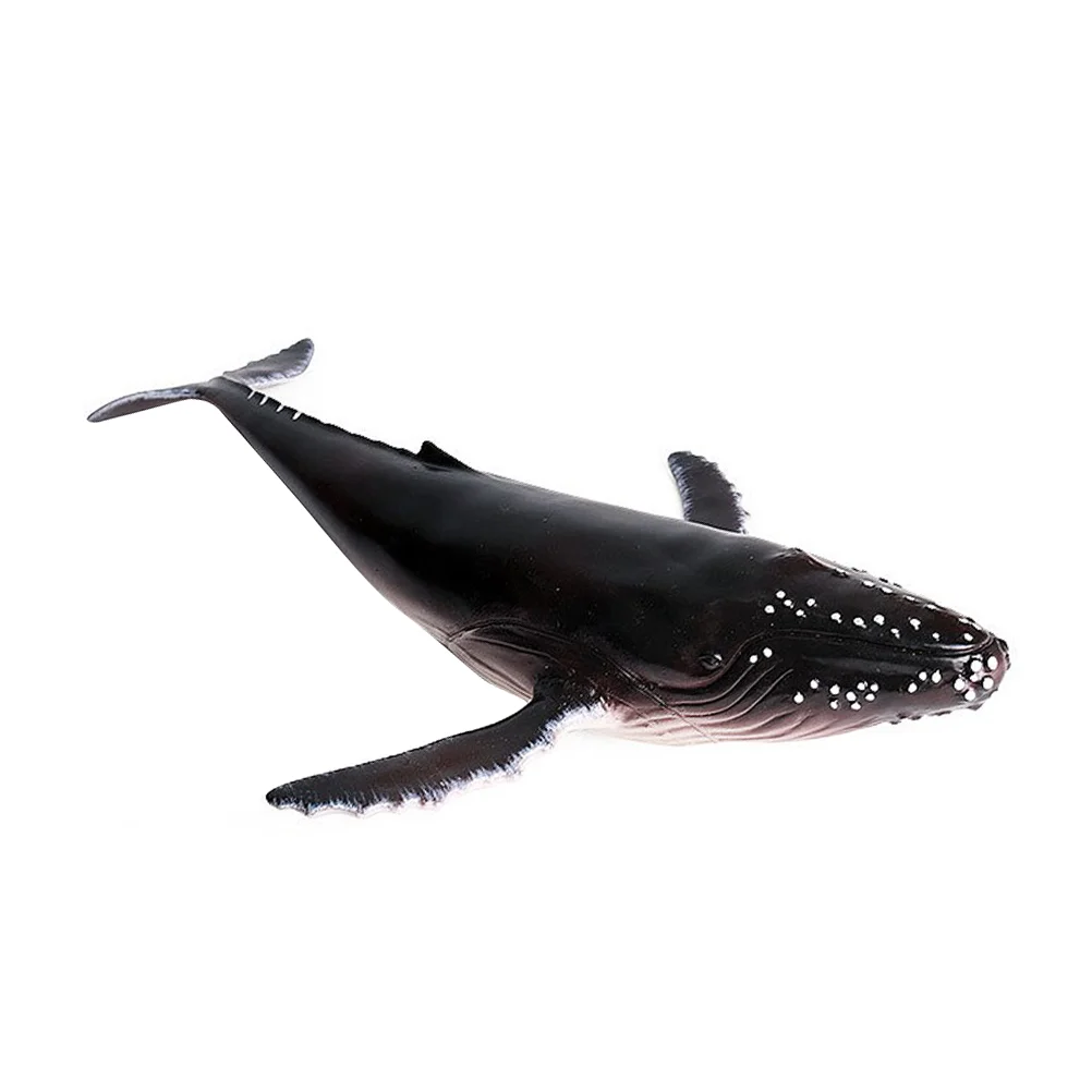 

1PC Simulated Marine Animal Model Decor Plastic Whale Model Crafts Lifelike Whale Model Adornments Creative Marine Life Model