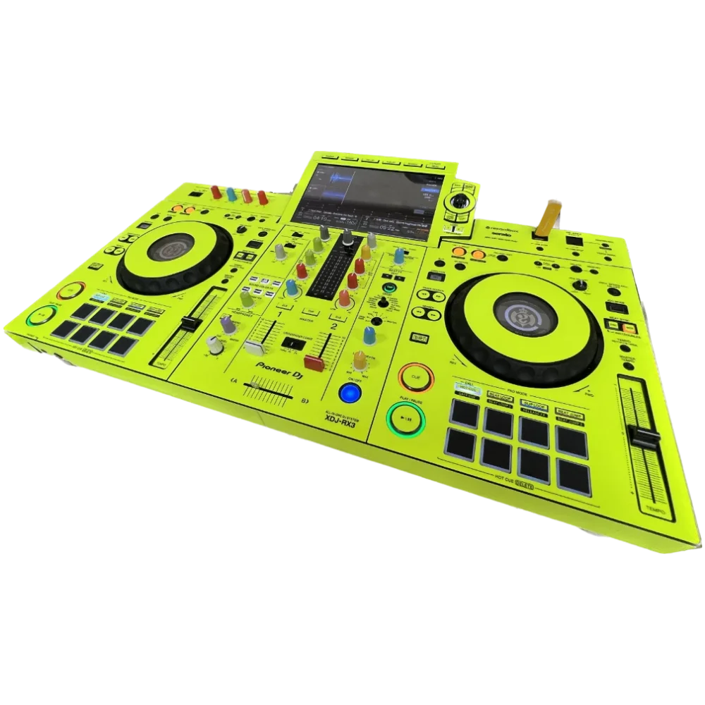 Film Xdjrx3 All-in-One Digital DJ Controller Disc Fully Surrounded by Multiple Colors membrane