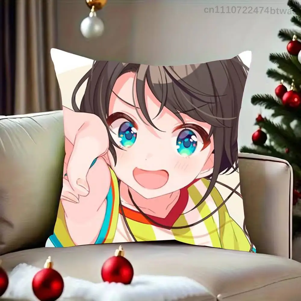 Hololive Oozora S-Subaru Pillow Case For Sofa Bedroom Living Room Plush Cushion Cover Decorations and Protector