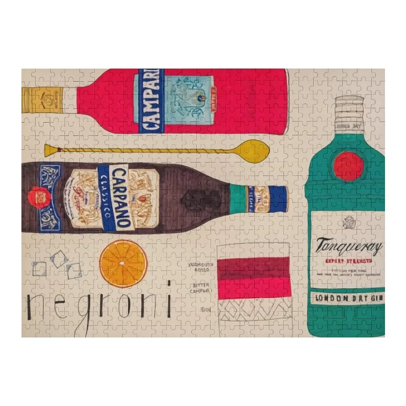Negroni Rompecabezas de recetas ilustradas Cajas de madera Personalizar rompecabezas de madera con nombre de animal