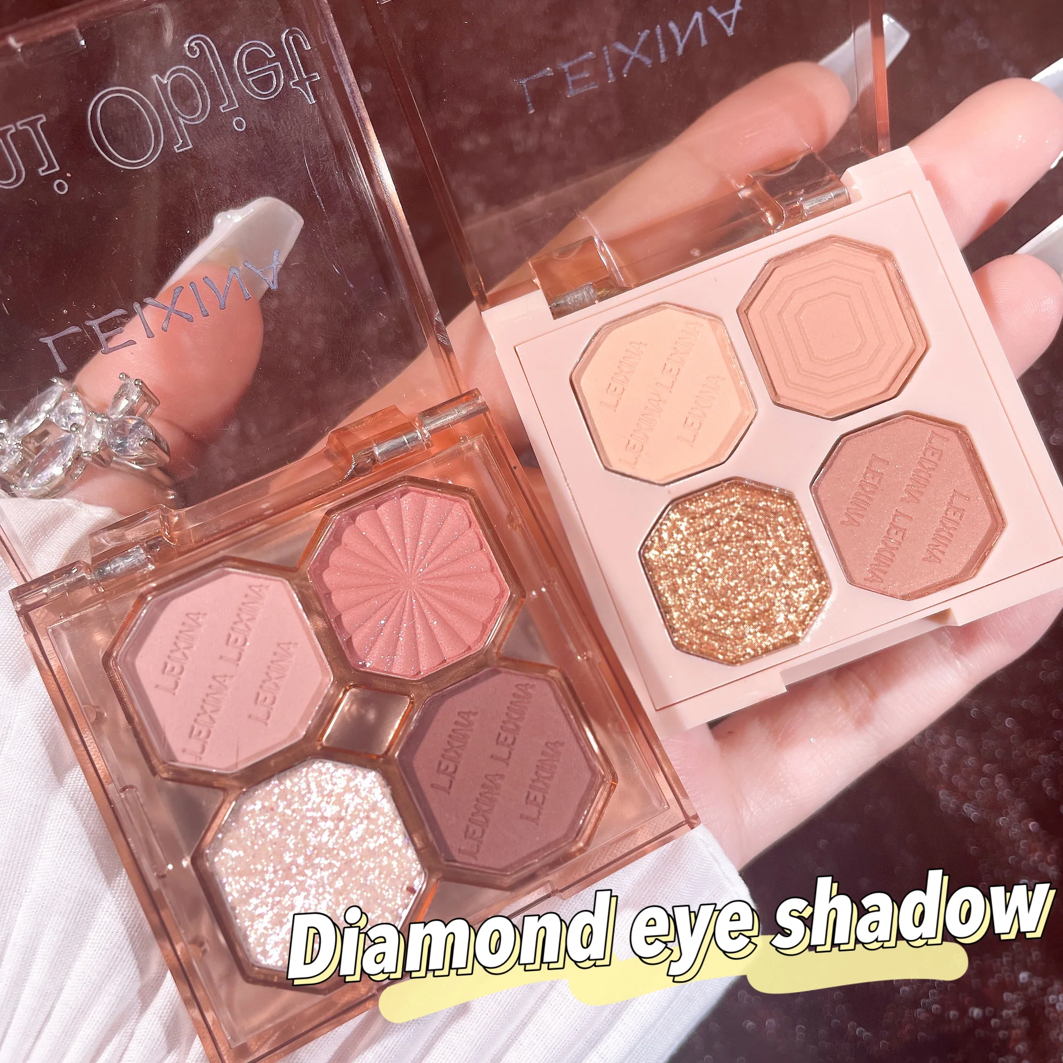 Jasny klejnot Czterokolorowy cień do powiek Perłowy matowy Niełatwy do zdejmowania makijażu Codzienny makijaż Cień do powiek Dysk