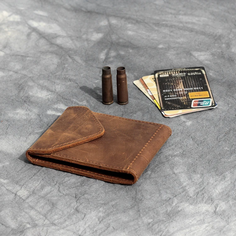 

High-End Handmade Vintage Driver's License Purse Top Layer Pure Cowhide Genuine Leather Passport Wallet Card Holder