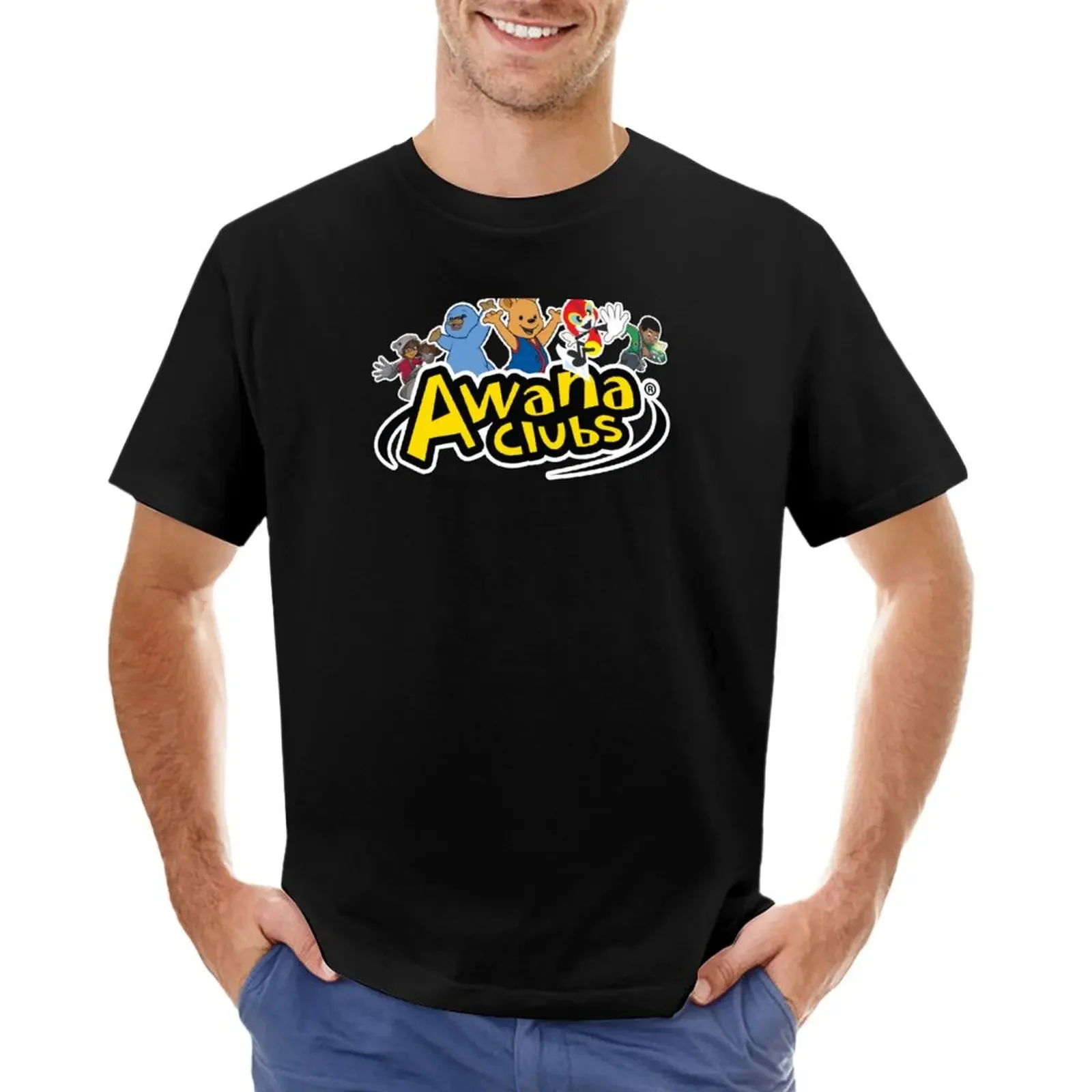 Team Awana Clubs T-shirt sports fans cute tops tees vintage fruit of the loom mens t shirts