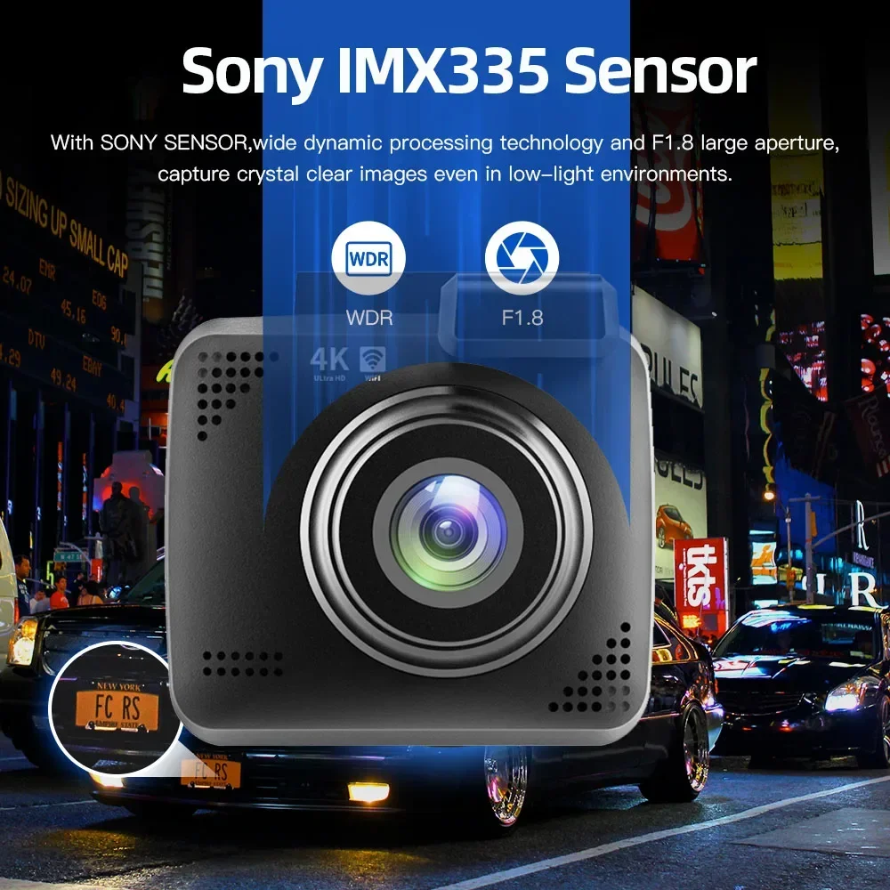4K Dash Cam Sensor Wide Angle Wifi Car Camera Dashcam 3840*2160P  Ultra HD DVR Video Recorder GPS Tracker Dashcam