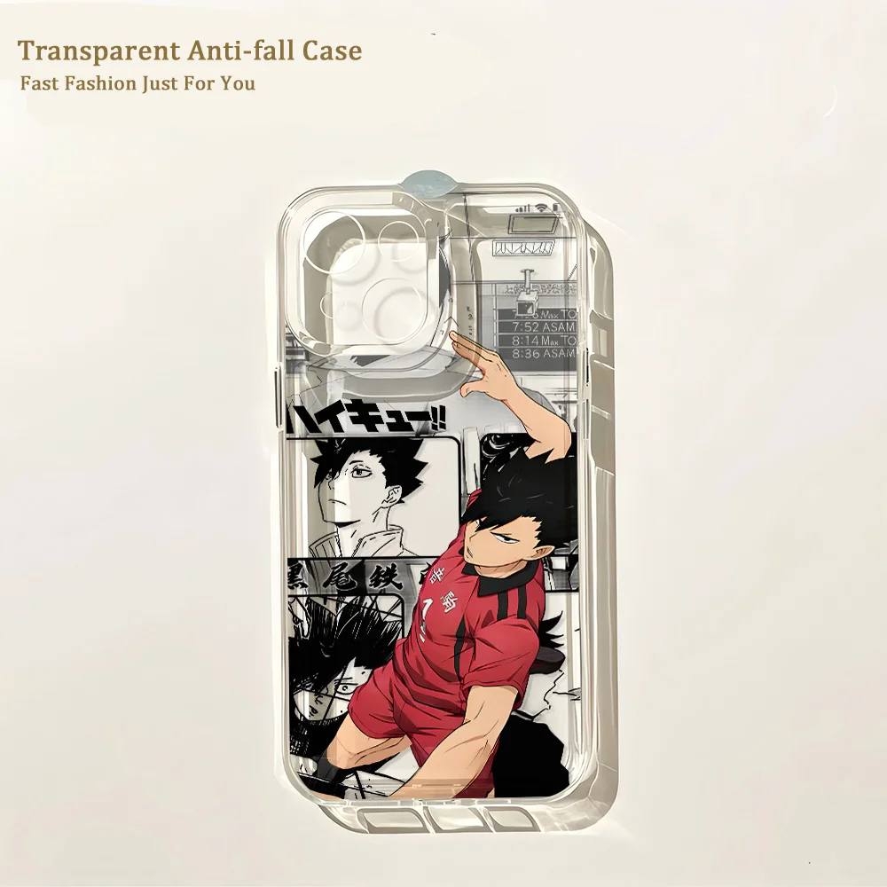 Comic H-Haikyuu Handyhülle für iPhone 17 16 16e 15 14 13 12 11 Mini Pro Max X XR XSMax 7 8 Air Plus Transparente Rückseite – Detail 2