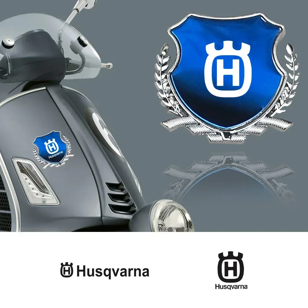 3D Metal Scooter Wheat Ears Sticker Motorcycle Decals Side Emblem Decor For Husqvarna Svartpilen Vitpilen Nuda 701 WR300 TE310