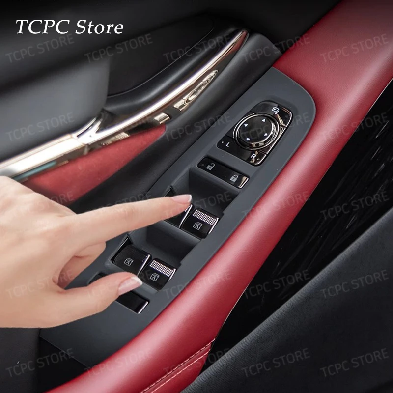 For GAC Motor GAC M8 Master Emperor/E9 PHEV Accessories 2pcs Car Window Glass Lift Switch Button Panel silicone Trim Cover