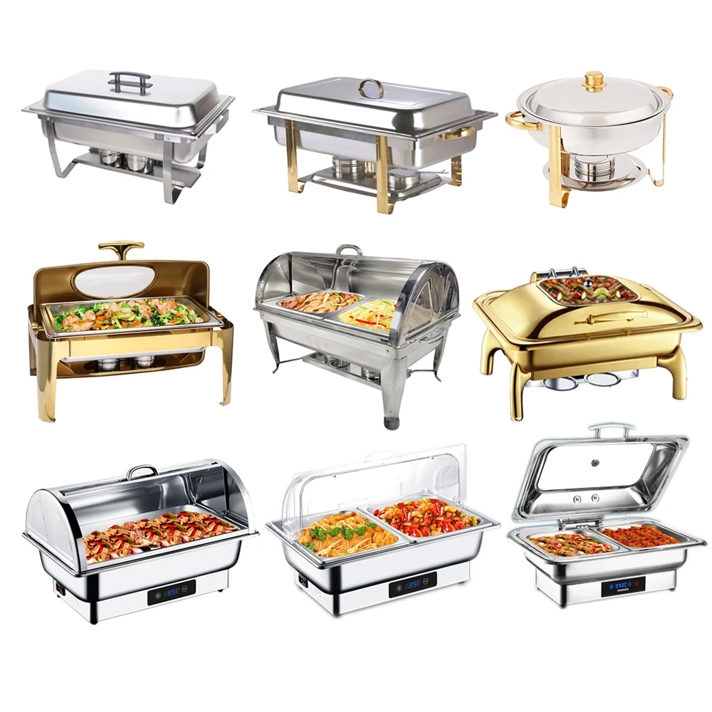 for hot sale Roll Top  stainless steel buffet food warmer catering equipment  chafing dish