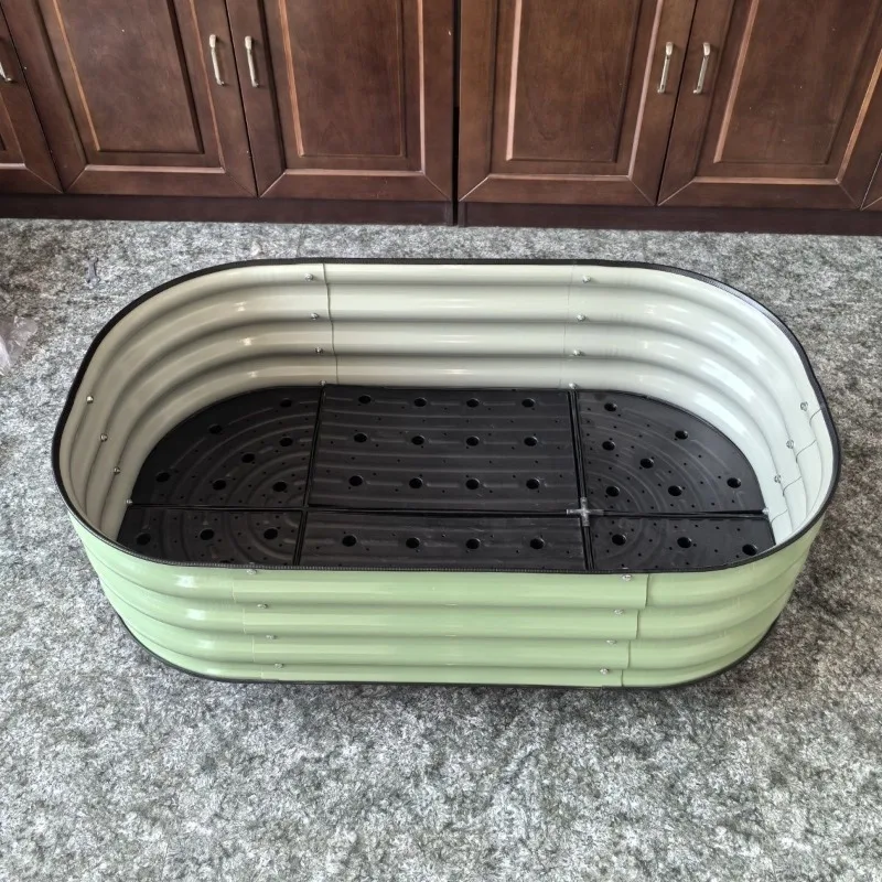 Garden outdoor planting box, outdoor balcony vegetable garden metal flower pot, courtyard terrace