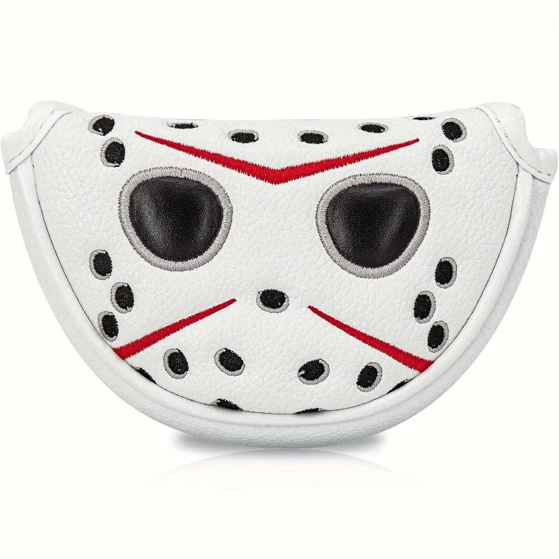 

Чехол на голову для гольфа — дизайн с пустыми глазами, вышитый материал, материал PU, модные и прочные, аксессуары для гольфа, чехол на голову