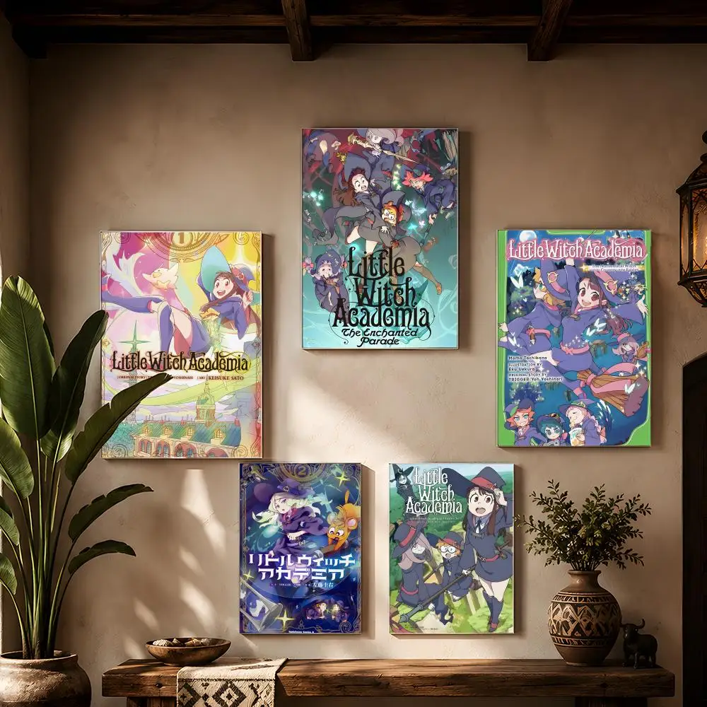 Anime L-Little Witch Academia Poster HD Self Adhesive Wall Art Waterproof Removable for Bedroom Living Room Home Decor No Frame