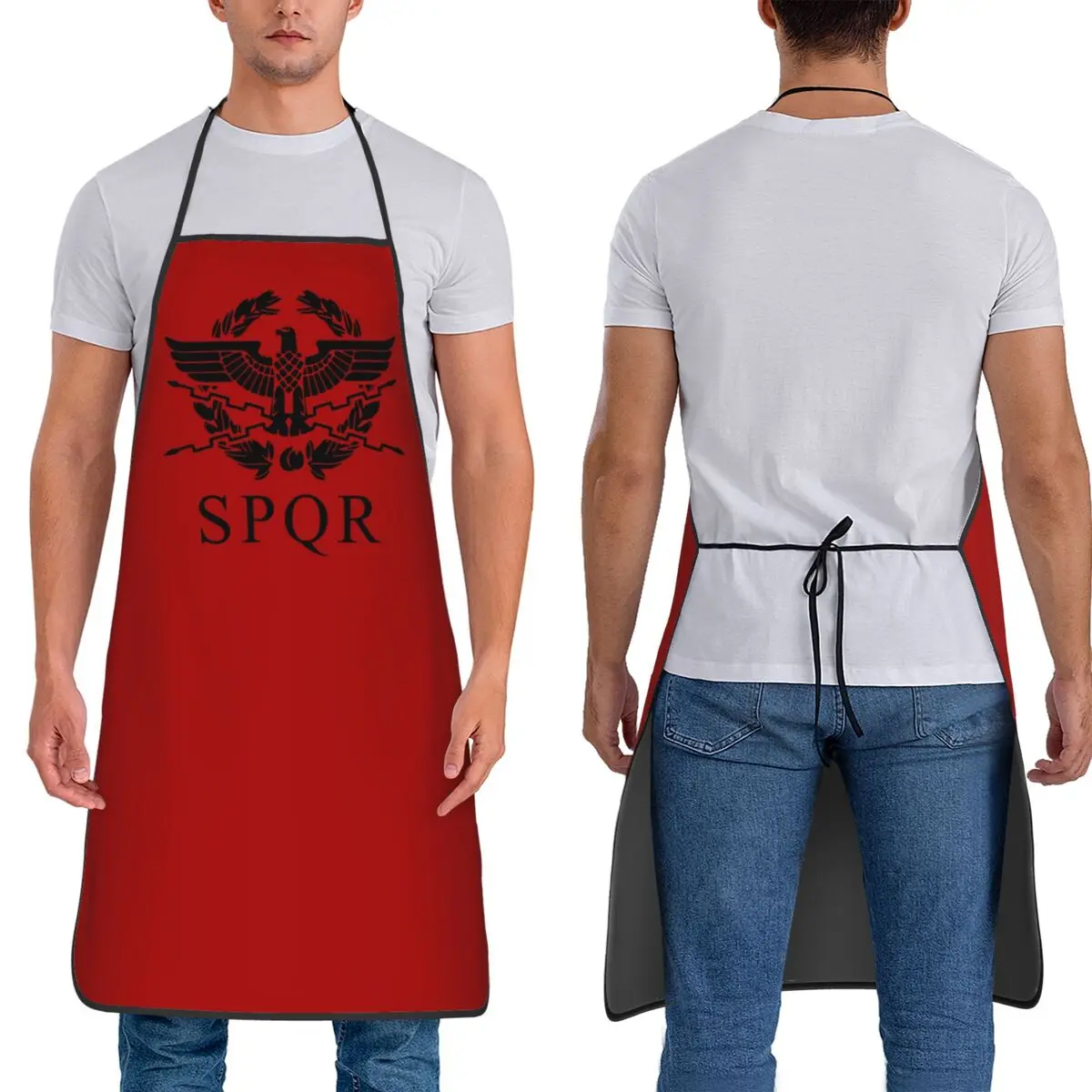 Rome SPQR Roman Apron Chef Cuisine Tablier Waterproof Bib Kitchen Cleaning Pinafore for Women Men Painting