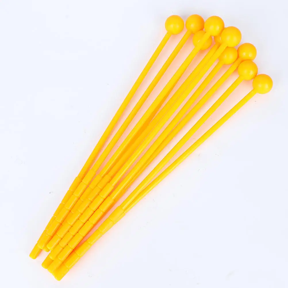 12Pcs Kids Drum Hammer Plastic Drum Stick for Early Education Safe Lightweight Comfortable Grip Teaching Aids for Young Learners