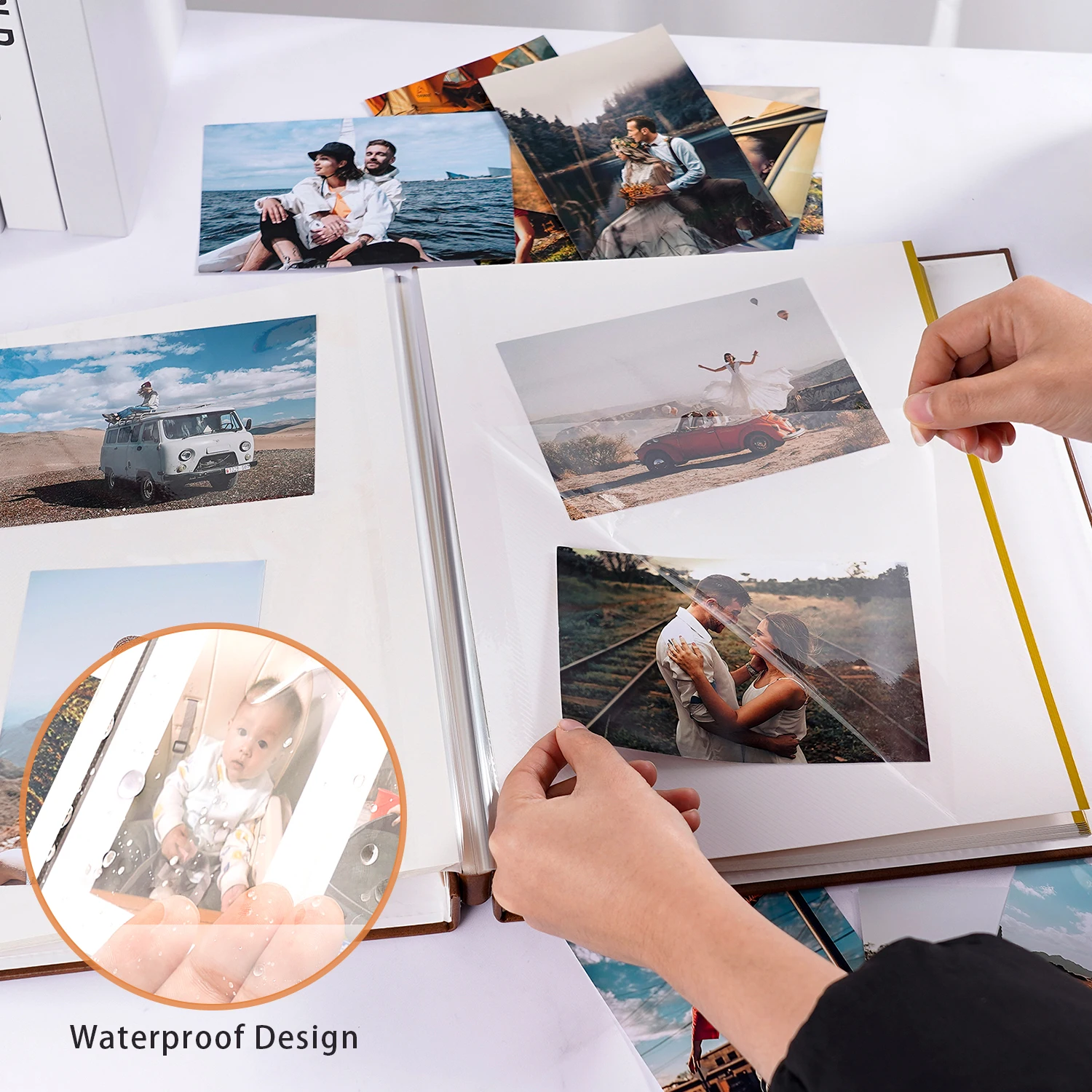 Our Adventure Book DIY Photo Album Handmade Retro PU Leather Photo Sticker Scrapbook Anniversary Wedding Memory Valentines Gift