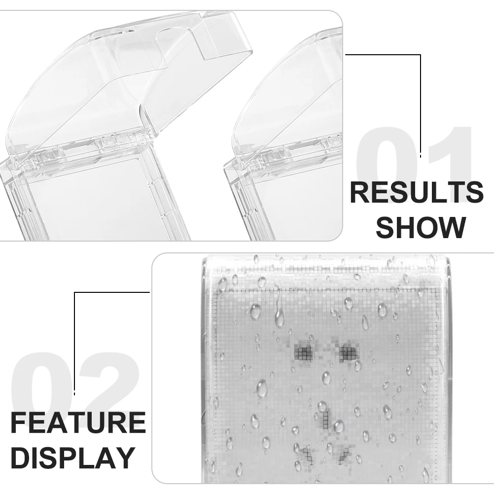 

2pcs Socket Box Waterproof Splash-Proof Wall Plug Cover For Kitchen Bathroom Garden Garage Office School Restaurant Use Wall