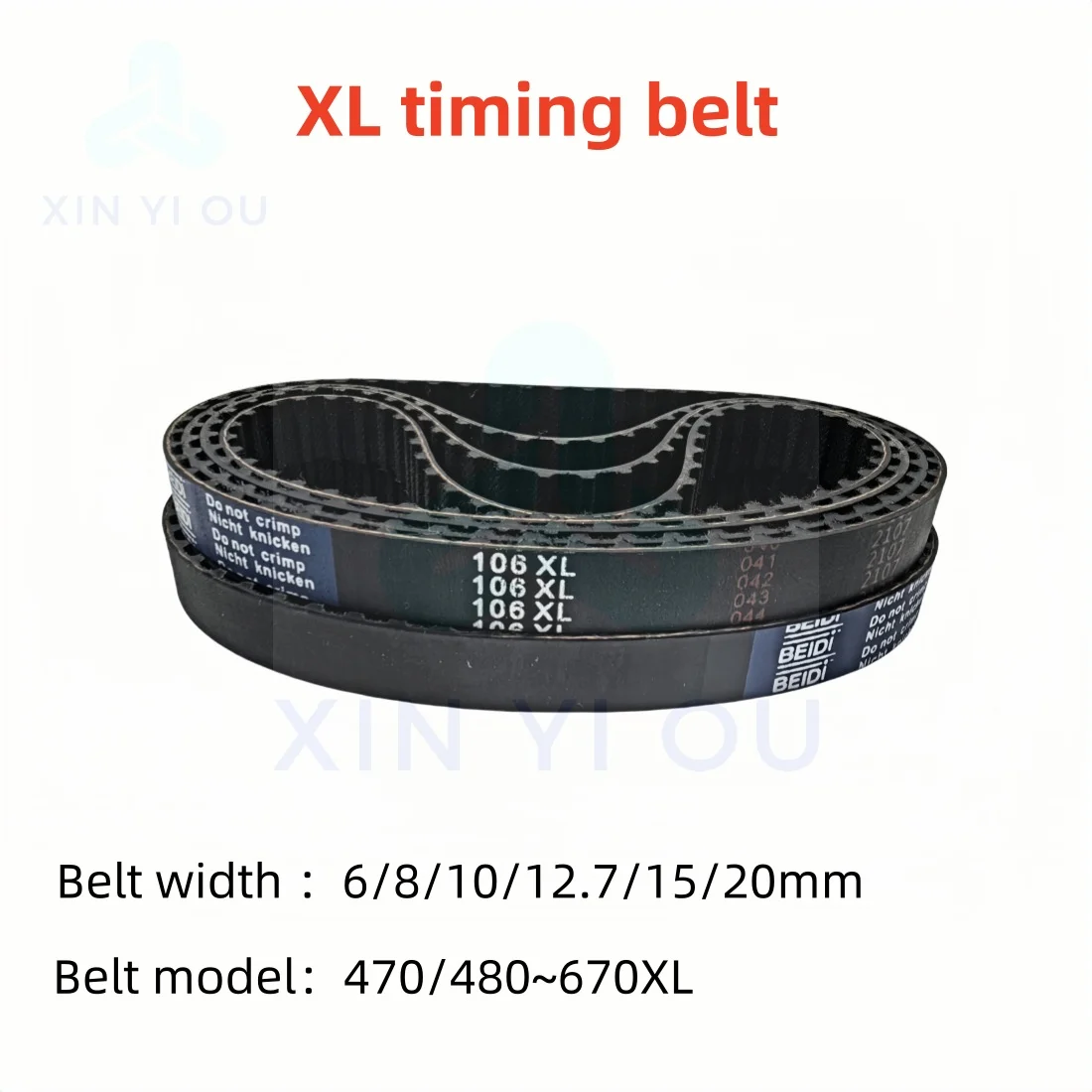 

XL high torque rubber synchronous belt 470/478/480~670XL