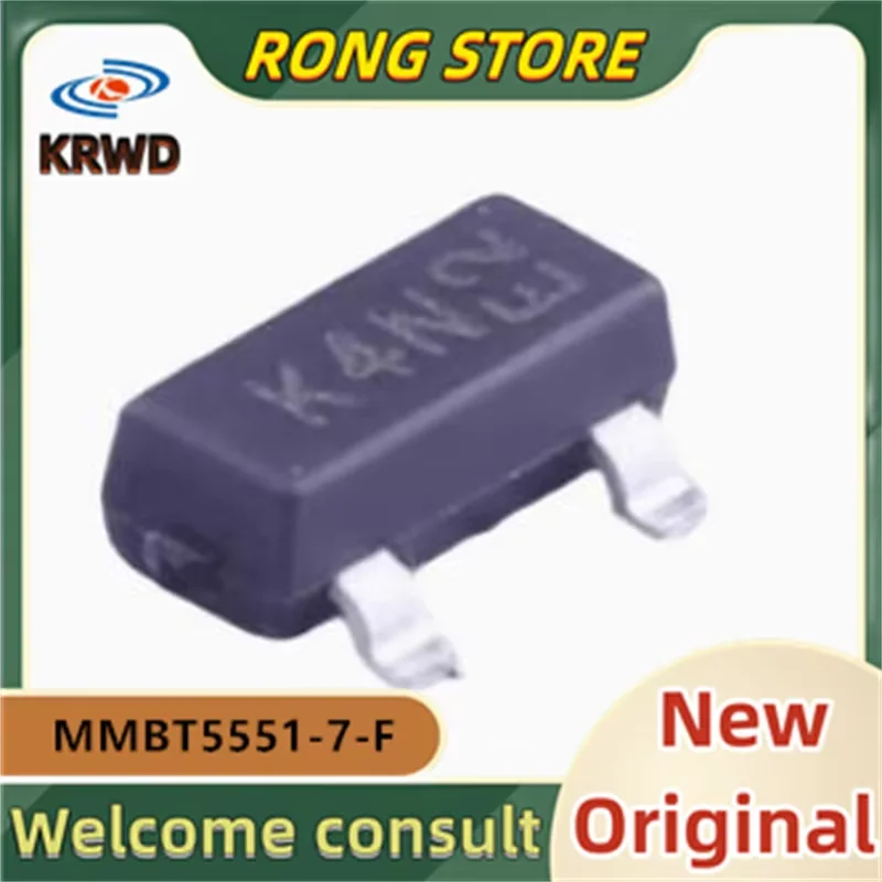 50PCS K4N K4  New and Original Chip IC SOT-23 MMBT5551-7-F MMBT5551-7 MMBT5551 5551
