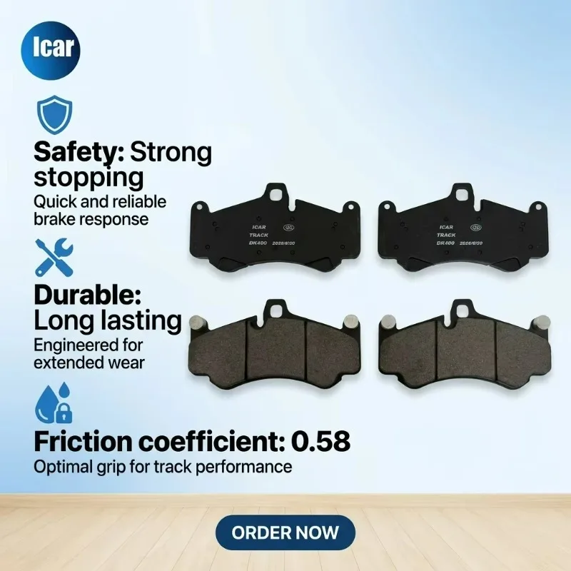 High quality Track Brake Pad DK400 Series Front Brake Pad for 996/997  Turbo GT2  GT3  GT3 RS OE# 996 351 948 02; D991