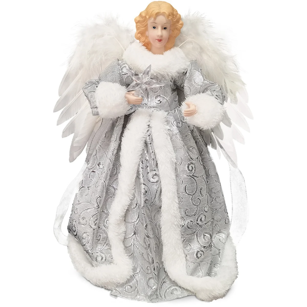 Angel Christmas with Lights & Extended Cord,Cute LED Lighted Tree Toppers ,A