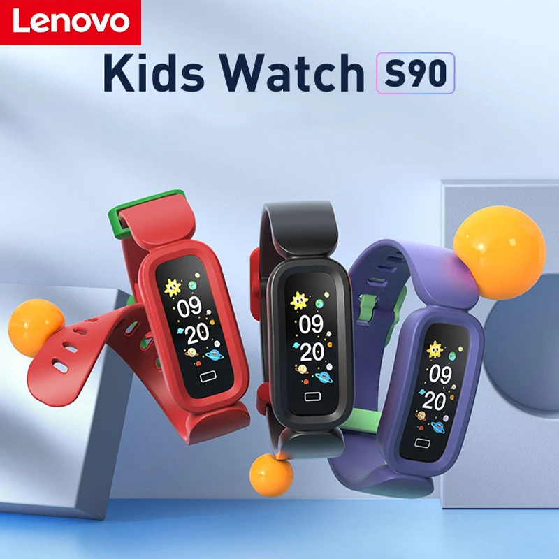 

Lenovo New S90 Smart Wristband Children's Alarm Clock Learning Heart Rate Sleep Monitoring Kids Watch Bluetooth Sport Bracelet