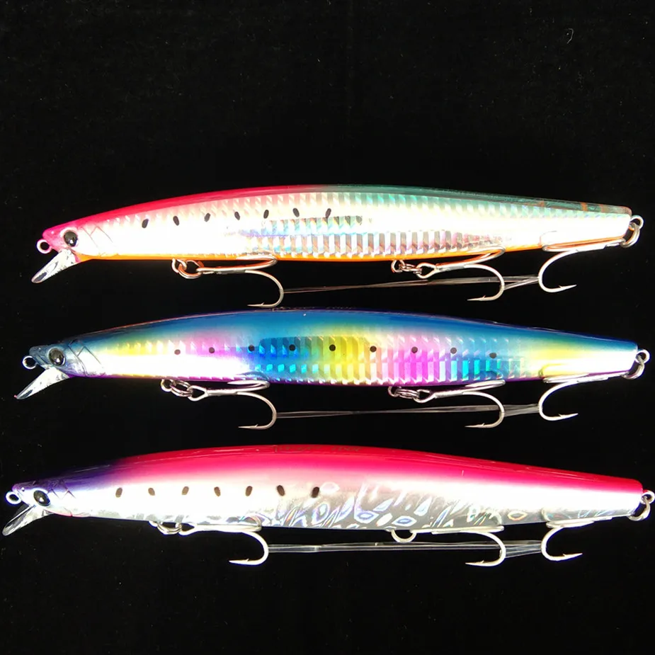 TSURINOYA 3PCS 163mm 31g Schwimmende Minnow STINGER 160F Salzwasser Angeln Köder Ultra-lange Casting Harte köder Große Köder
