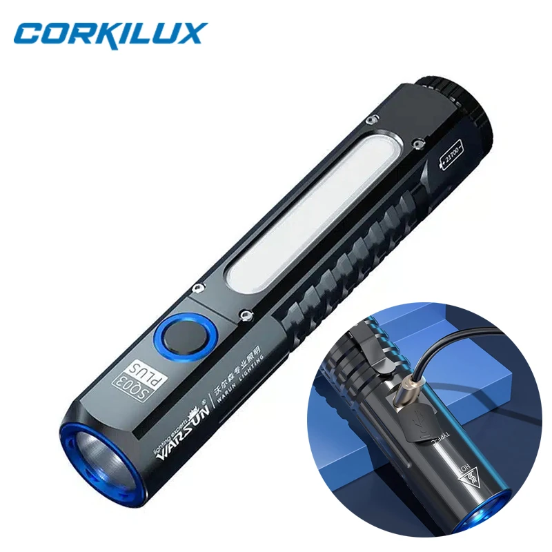 SQ03 Plus COB Work Light LED Flashlight 21700 Battery USB C Rechargeable Spotlight Magnetic Torch For Repairing Emergency Home