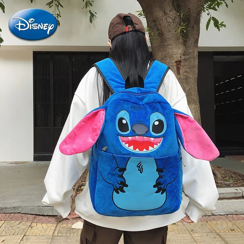 Stitch Backpack Cartoon Large Capacity Couple Style Student Outfit Book Computer Tablet Blue Special New Fashion Festival Gift