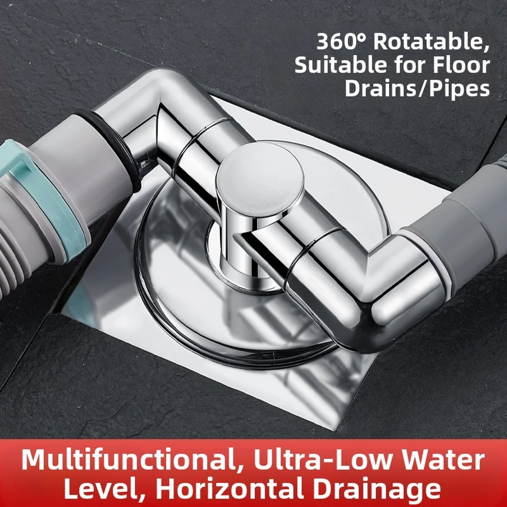 Three Way ABS Drain Tee for Washing Machine Basin Dryer with Scent For proof Core and 90 Degree Wide Opening Fast Drain