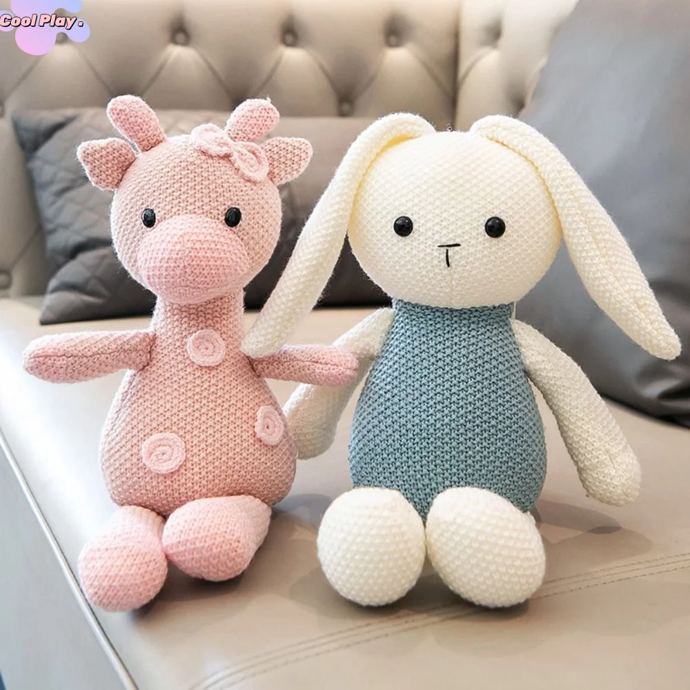 

Cute Design Crocheted Wool Plush Toy Soothing Texture Kawaii Style Knitted Animal Plush Toy Children Gits Educational Plush Toy