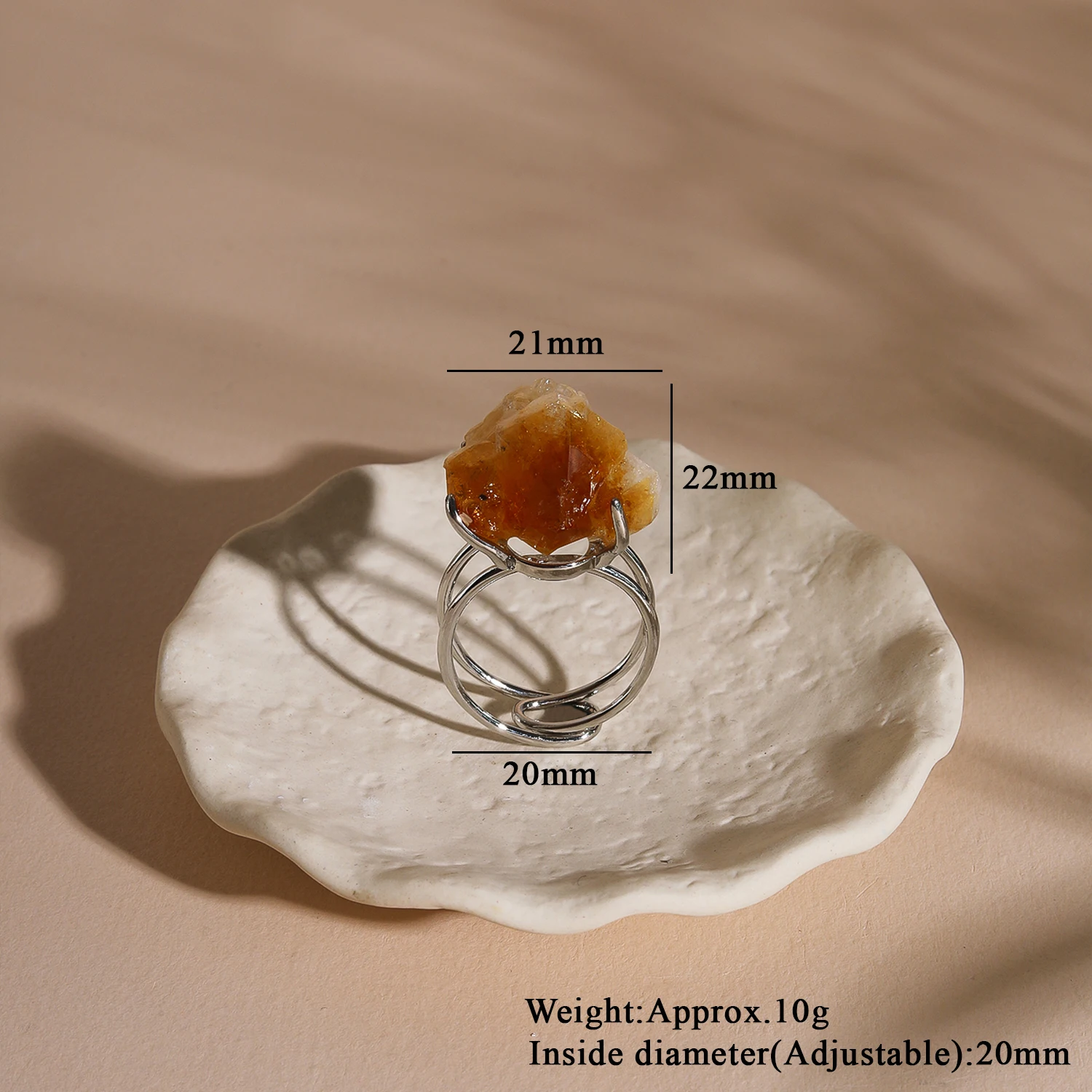 Natürlicher Azurit-Malachit-Geode-Fingerring, verstellbar, vergoldet, versilbert, Ring im Bohemian-Stil, Unisex-Accessoire – Detail 16