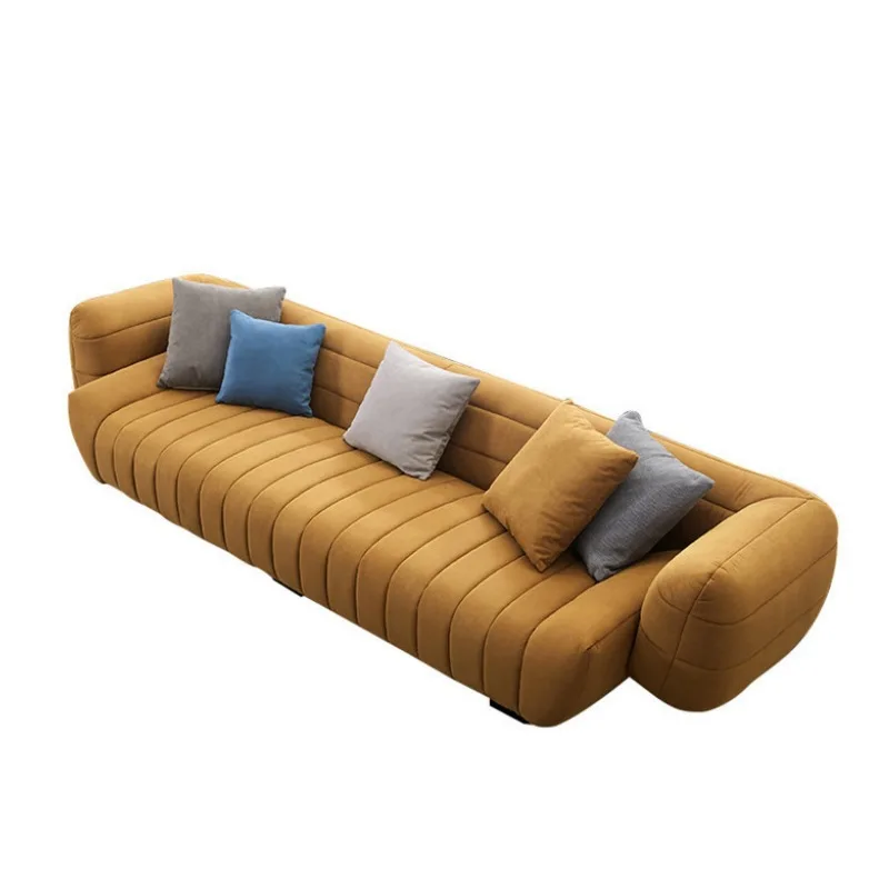 

Banana boat sofa, special shaped Italian simple straight row fabric sofa