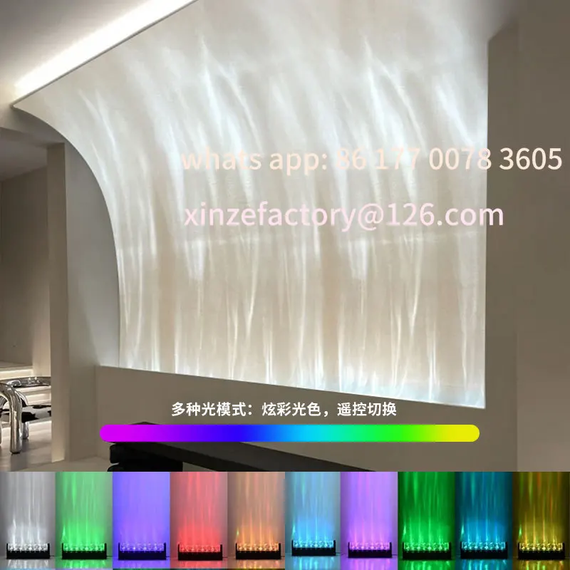 

Customizable 3D dynamic water pattern light LED water ripple wall washer projection light living room decoration background wall