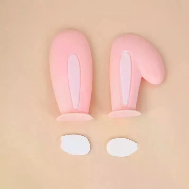 1Pair/set Cute Rabbit Ears Motorcycle Helmet Waterproof Motocross Full Face Off Road Helmet Accessories Sticker Auto Styling