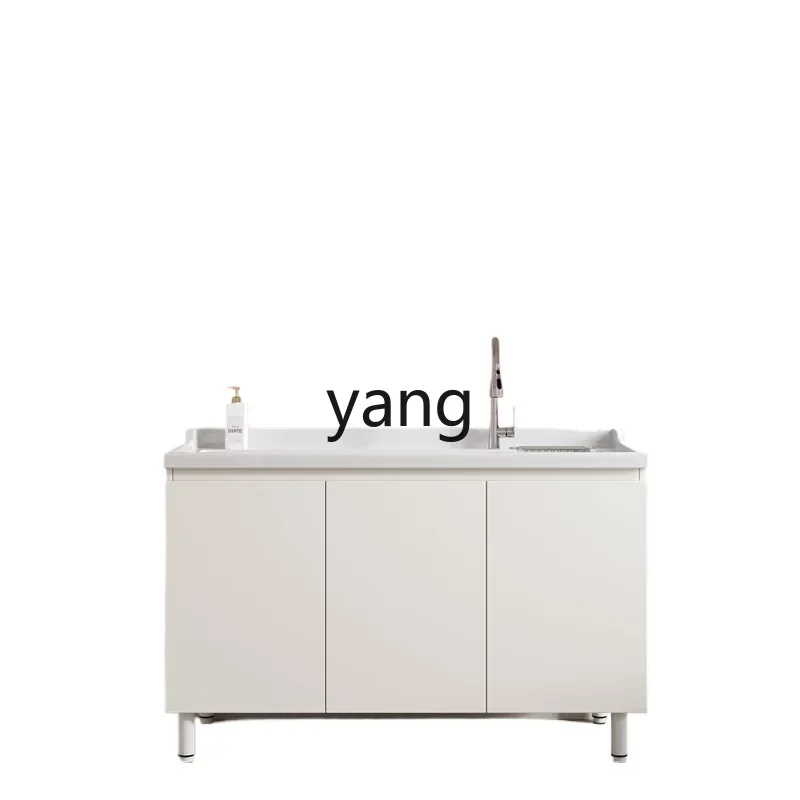 

LH Space Honeycomb Aluminum Laundry Cabinet Balcony Laundry Pool with Rubbing Board