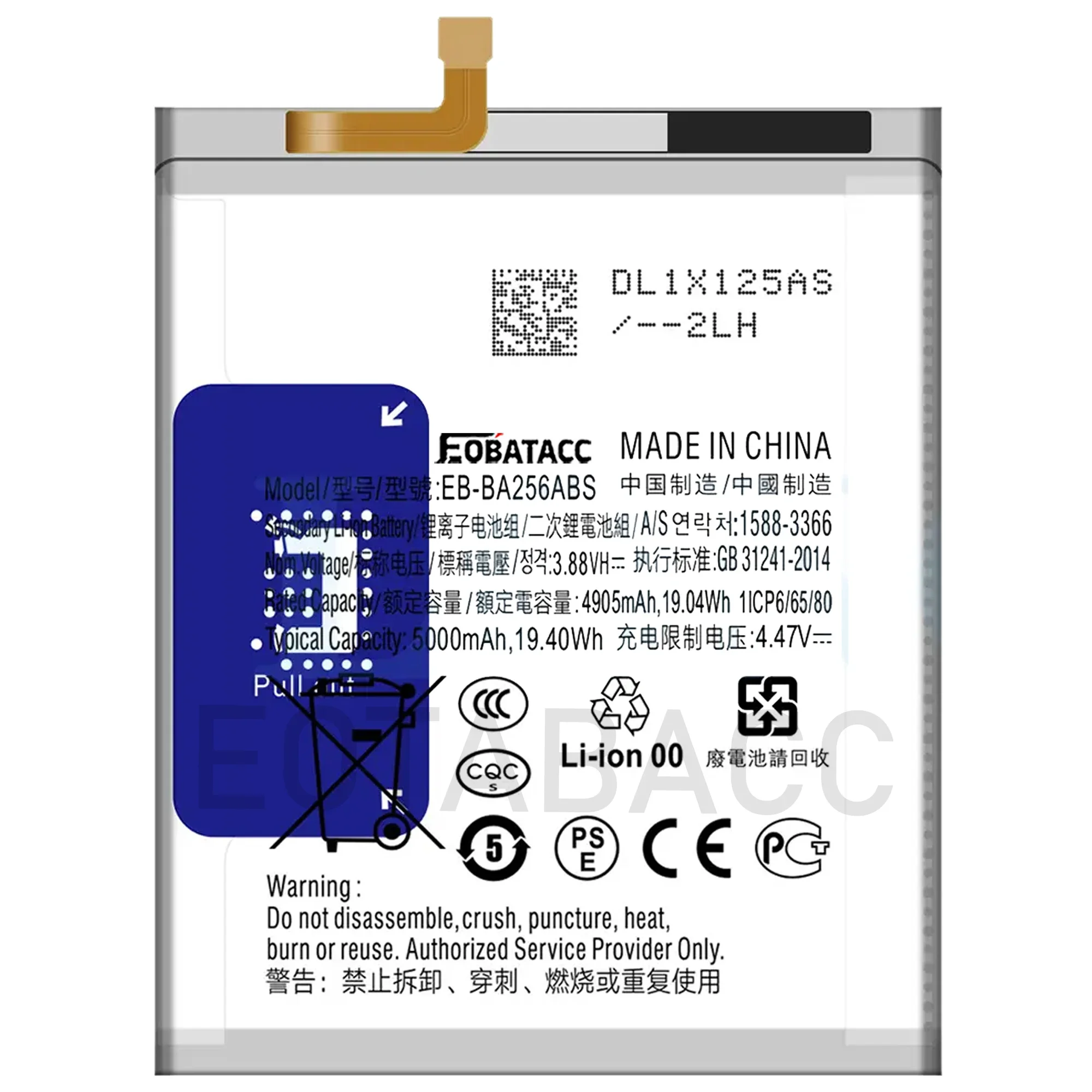 2025 YEARS EOTABACC High Quality 100% Original EB-BA256ABS  Battery For Samsung A55 5G/A556 Phone Battery+Tools