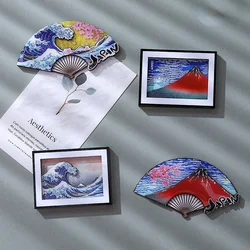 Wooden Fridge Stickers Japan Travelling Souvenirs Kanagawa Sea Wave Volcano Fridge Magnets Message Board Stickers Home Decor