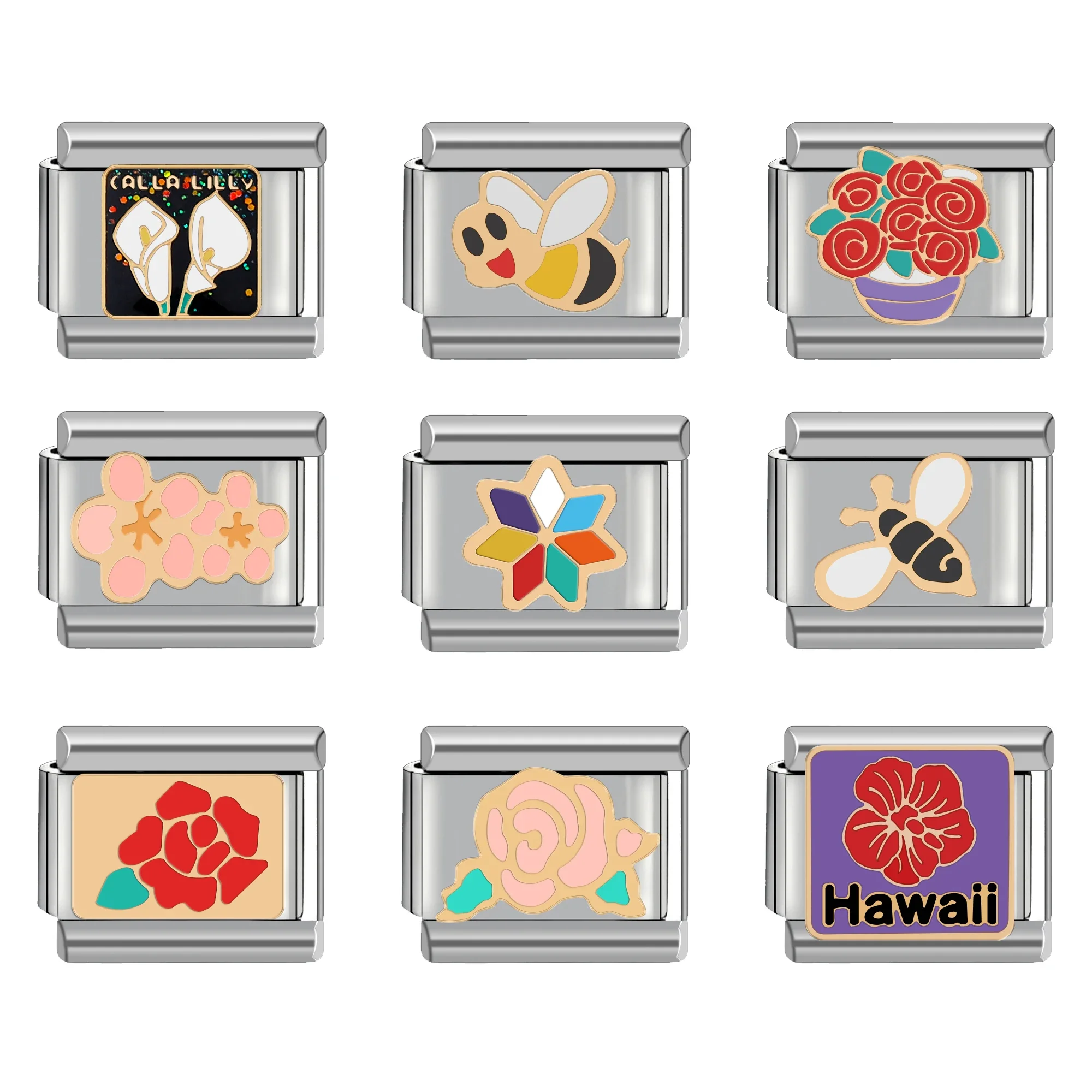 

Floral Animal Collection Italian Diy Charm Bracelet