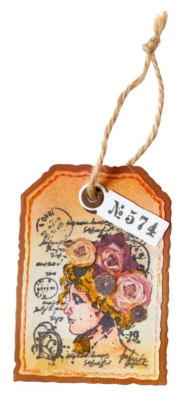 Tag Envelope Grunge Collection Vintage Roses butterfly Splash Label Metal Cutting Die Stamp Scrapbooking Diary Decoration Emboss view 4