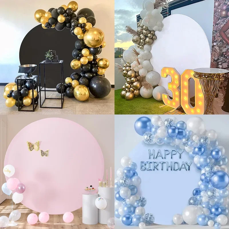 Wedding circular Arch backdrop fabric Birthday party Decor elastic round background cloth cover