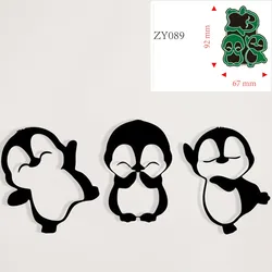 Matryce do cięcia metalu mold animal penguin decoration księga gości papierowe rzemiosło forma do noża podkładki chroniące przed uderzeniami ostrzy