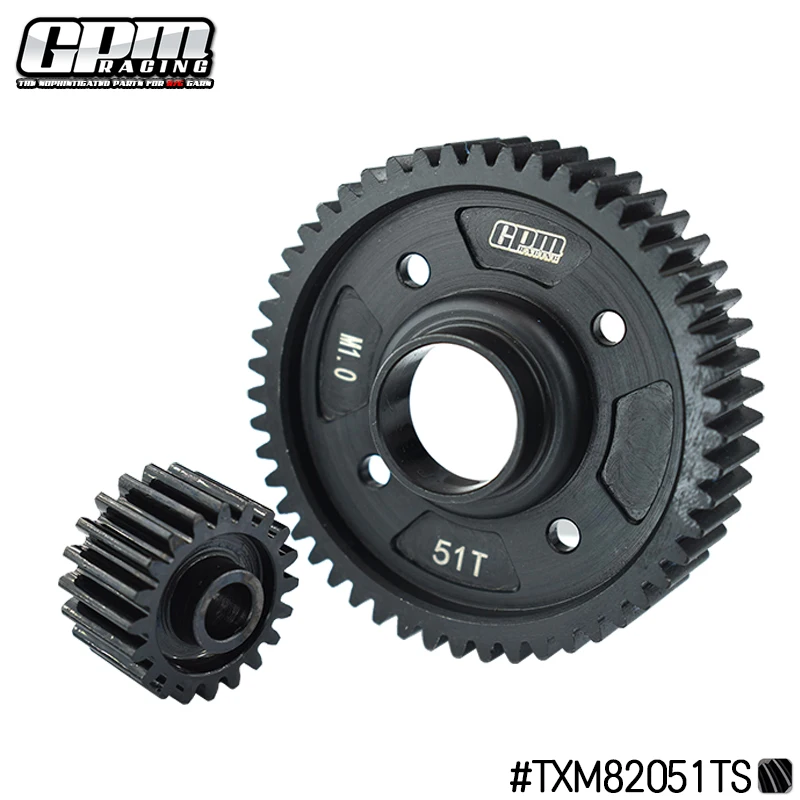 

GPM Medium Carbon Steel Center Diff Output Gear 51T & Input Gear 20T For X-Maxx