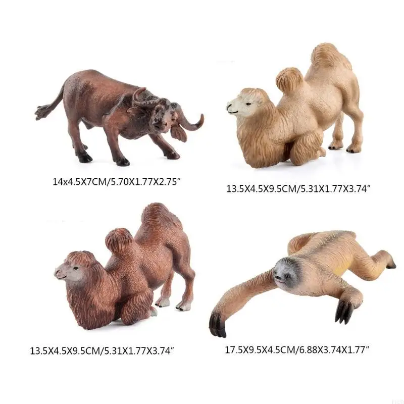 F62D Realistyczne zwierzęce figurki Figurki Cake Zestaw z doskonałymi detalami dla dzieci