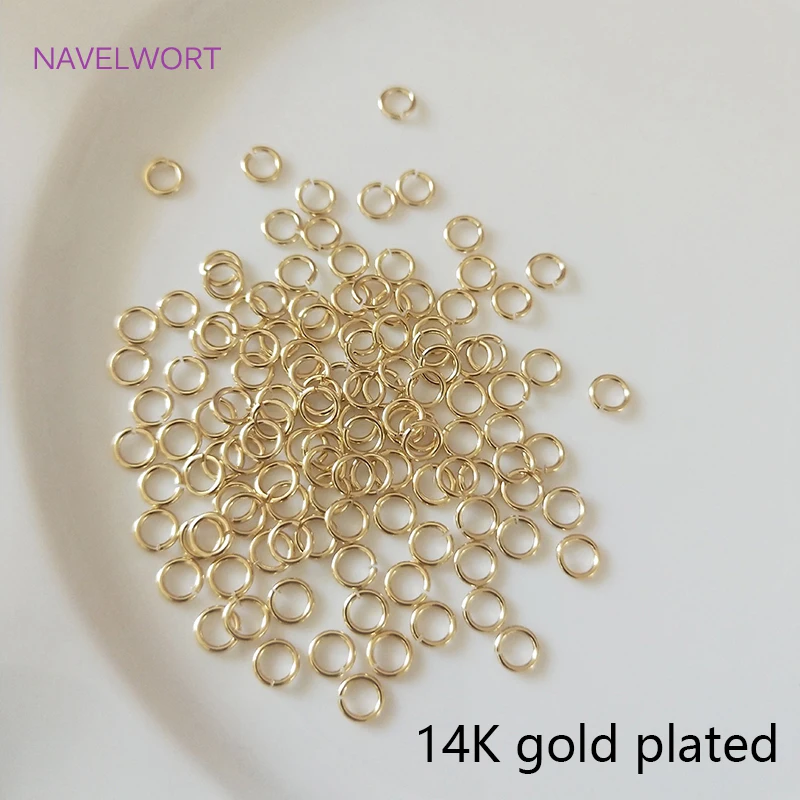 Multi Size 14K/18K vergoldeter offener Biegering Verbindungsringe für die Schmuckherstellung Messing Spaltringe Schmuck und Accessoires