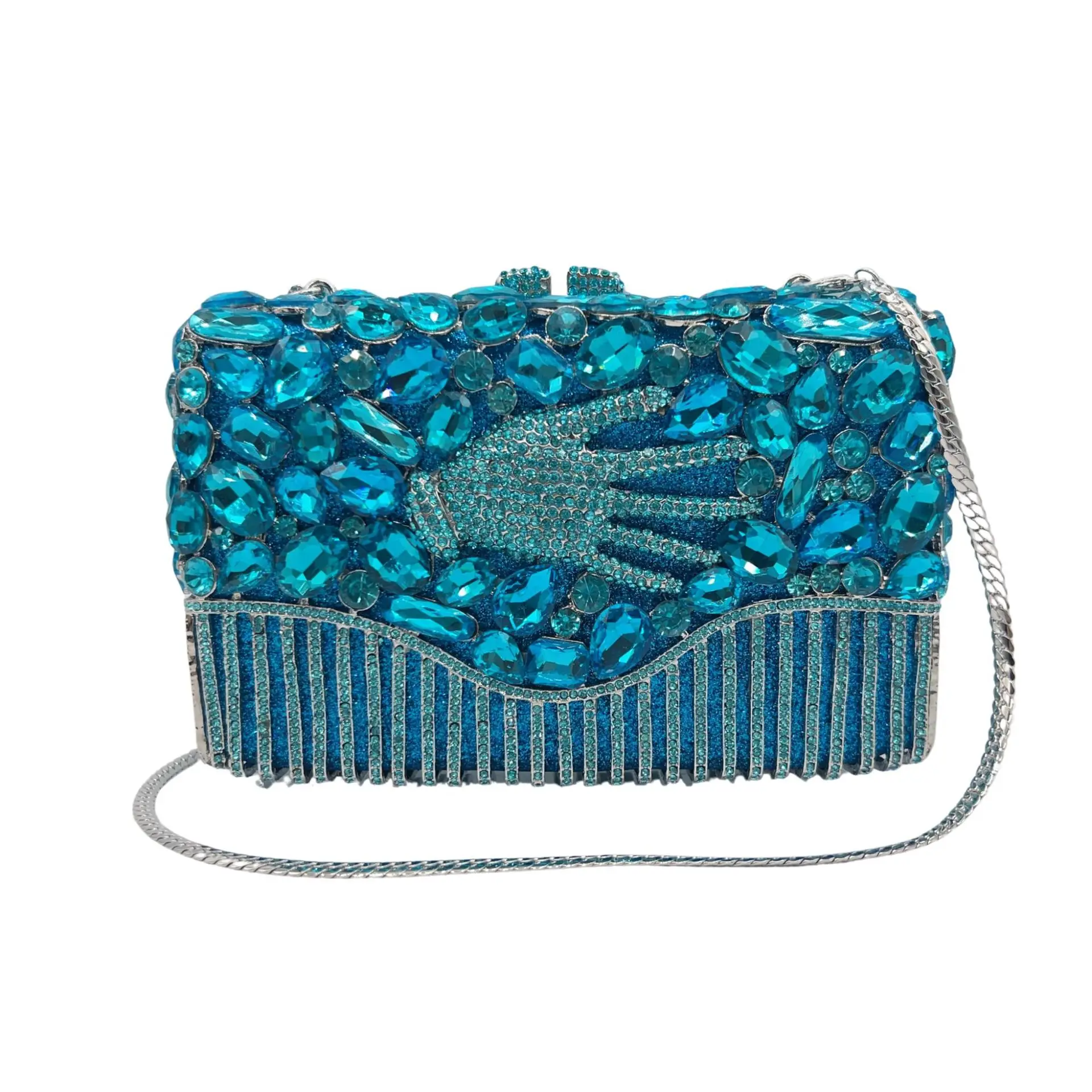 

Gloves Hollow Diamond Dinner Bag Banquet Water Diamond Handle Women's Stone Clutch Bag Rhinestone Purse Sac De Marque Luxe Femme